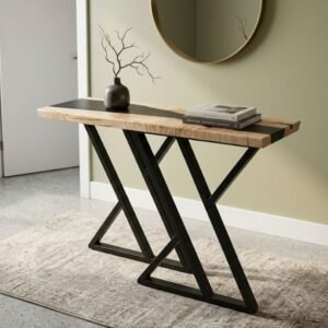 Handcrafted Curly Maple Entryway Table